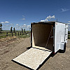 White 2025 Prairie Road 6'x12' Cargo Trailer Single Axle Ramp - V Nose  -
