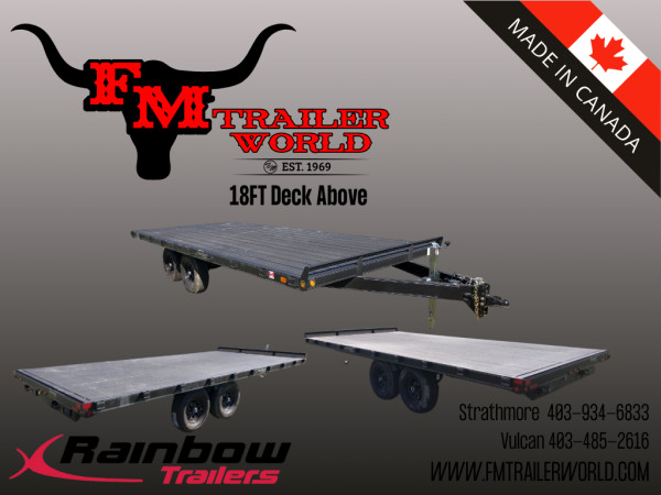Black 2026 Rainbow Trailers 18' Excursion Deck Above