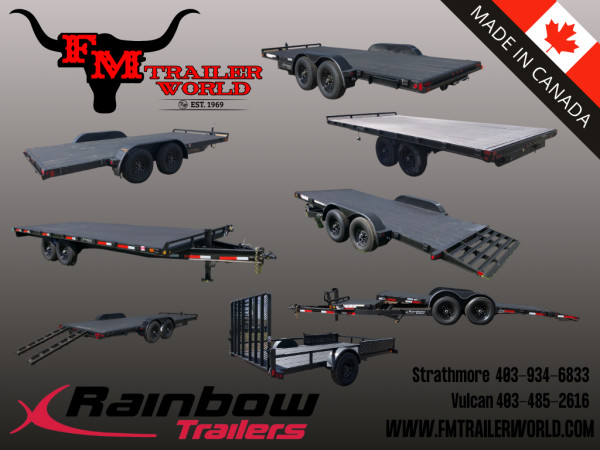 2026 Rainbow Trailers Flat Decks, Car Haulers, Dump & Utility Trailers