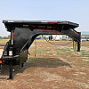 Black 2026 Double A 42' Pro Gooseneck Hiboy Flatdeck  Full Tilt Trailer