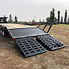 Black 2026 Double A 40' Pro Gooseneck Flatdeck Highboy Hay Hauling Trailer