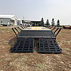 Black 2026 Double A 40' Pro Gooseneck Flatdeck Highboy Hay Hauling Trailer
