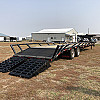 Black 2026 Double A 40' Pro Gooseneck Flatdeck Highboy Hay Hauling Trailer