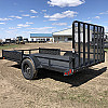 Black 2026 Rainbow Trailers 7'x14' Express Utility Trailer with Ramp Sides