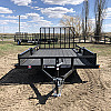 Black 2026 Rainbow Trailers 7'x14' Express Utility Trailer with Ramp Sides