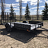 Black 2026 Rainbow Trailers 7'x14' Express Utility Trailer with Ramp Sides