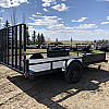 Black 2026 Rainbow Trailers 7'x14' Express Utility Trailer with Ramp Sides