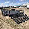 Black 2026 Rainbow Trailers 7'x14' Express Utility Trailer with Ramp Sides