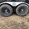 Black 2027 Prairie Road 7'x14' Cargo Trailer Tandem Black Barn Doors