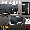 Black 2027 Prairie Road 7'x14' Cargo Trailer Tandem Black Barn Doors