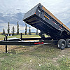 Black 2026 Double A 16' Pro Dump Trailer